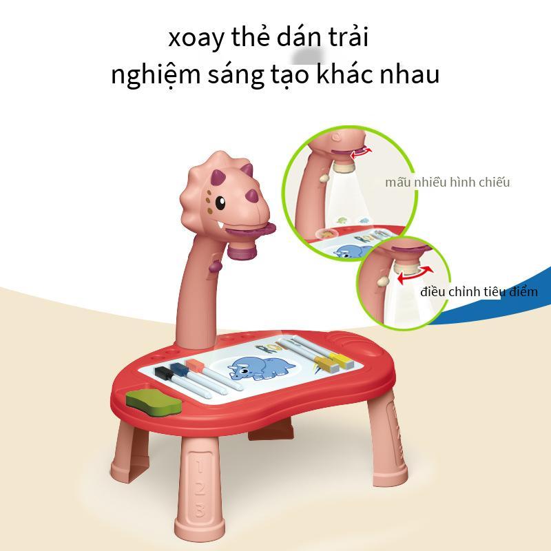Phong cách mới nhất Amazon khủng long chiếu bảng vẽ bảng vẽ đồ chơi trẻ em giáo dục sớm máy chiếu graffiti bảng câu đố vẽ và viết