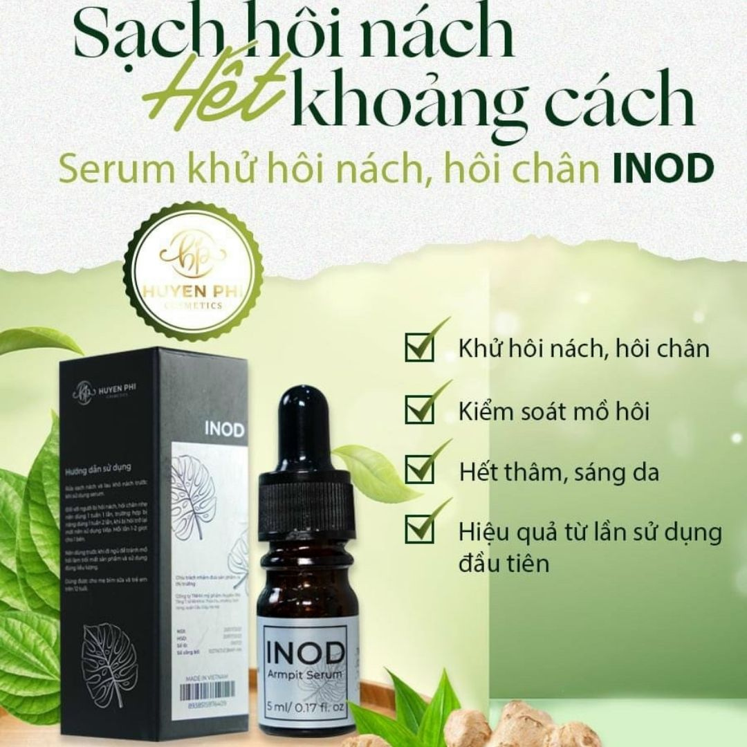 Serum INOD Huyền Phi Khử Mùi Hôi Chân Hôi Nách Mùi Cơ Thể Giảm Thâm Khô Thoáng Hương Thơm Tự Nhiên Dung Tích 5ml