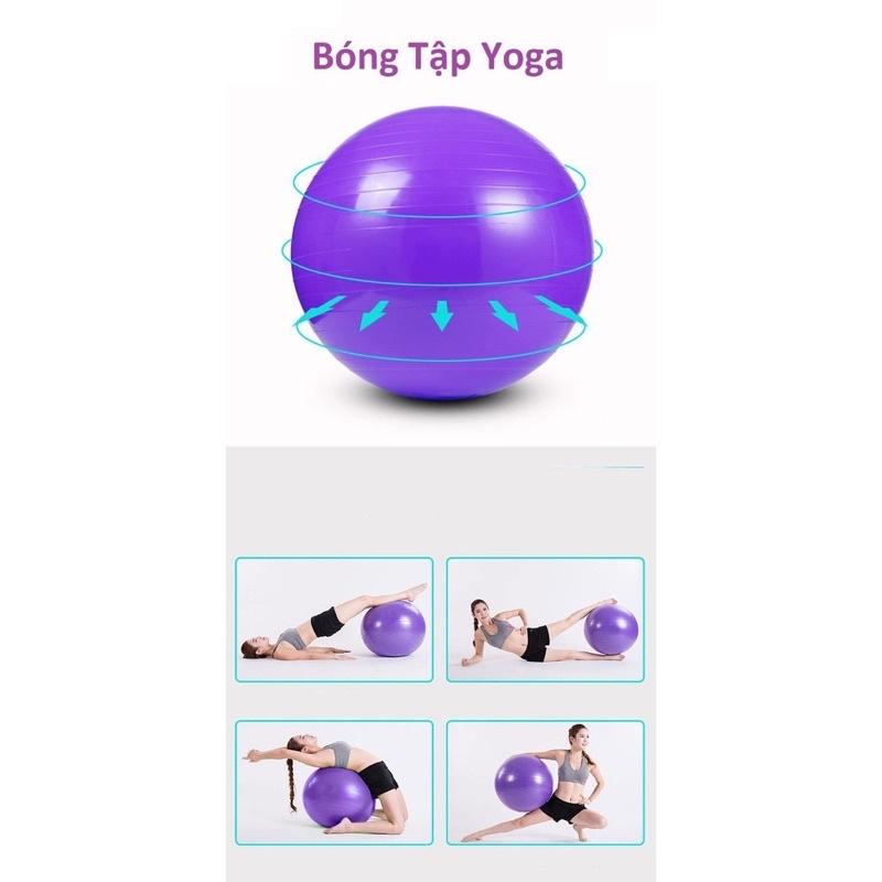 Bóng YOGA 55/65/75 cm Chống cháy nổ ( Tặng phụ kiện đi kèm)