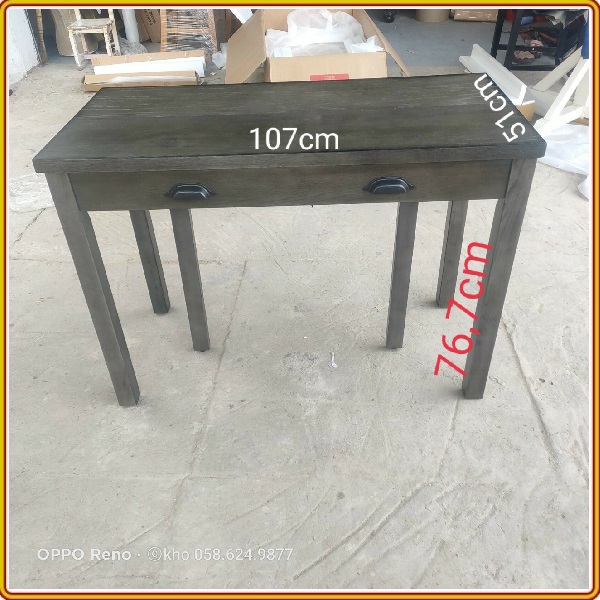 Bàn ăn gấp Tundo mặt chữ nhật kéo giản 107cm - 142cm
