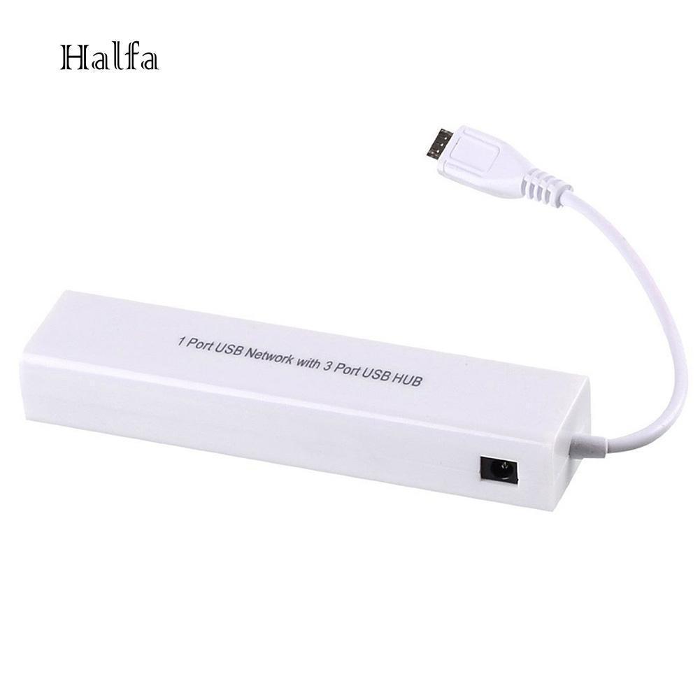 Bộ Chia 3 Cổng Micro Usb 2.0 Và 1 Cổng Mạng Rj45