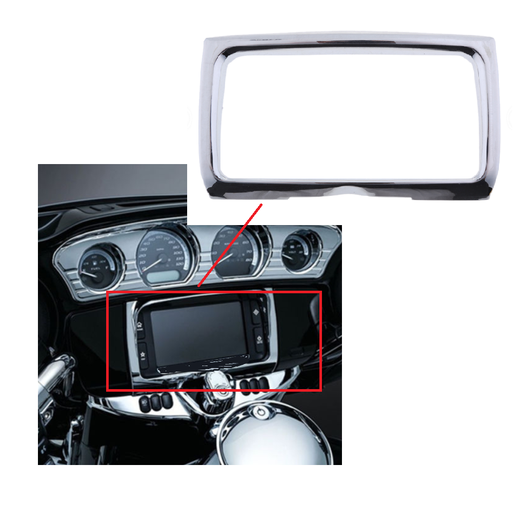 Chrome Motorcycle Front  Stereo Trim Cover for