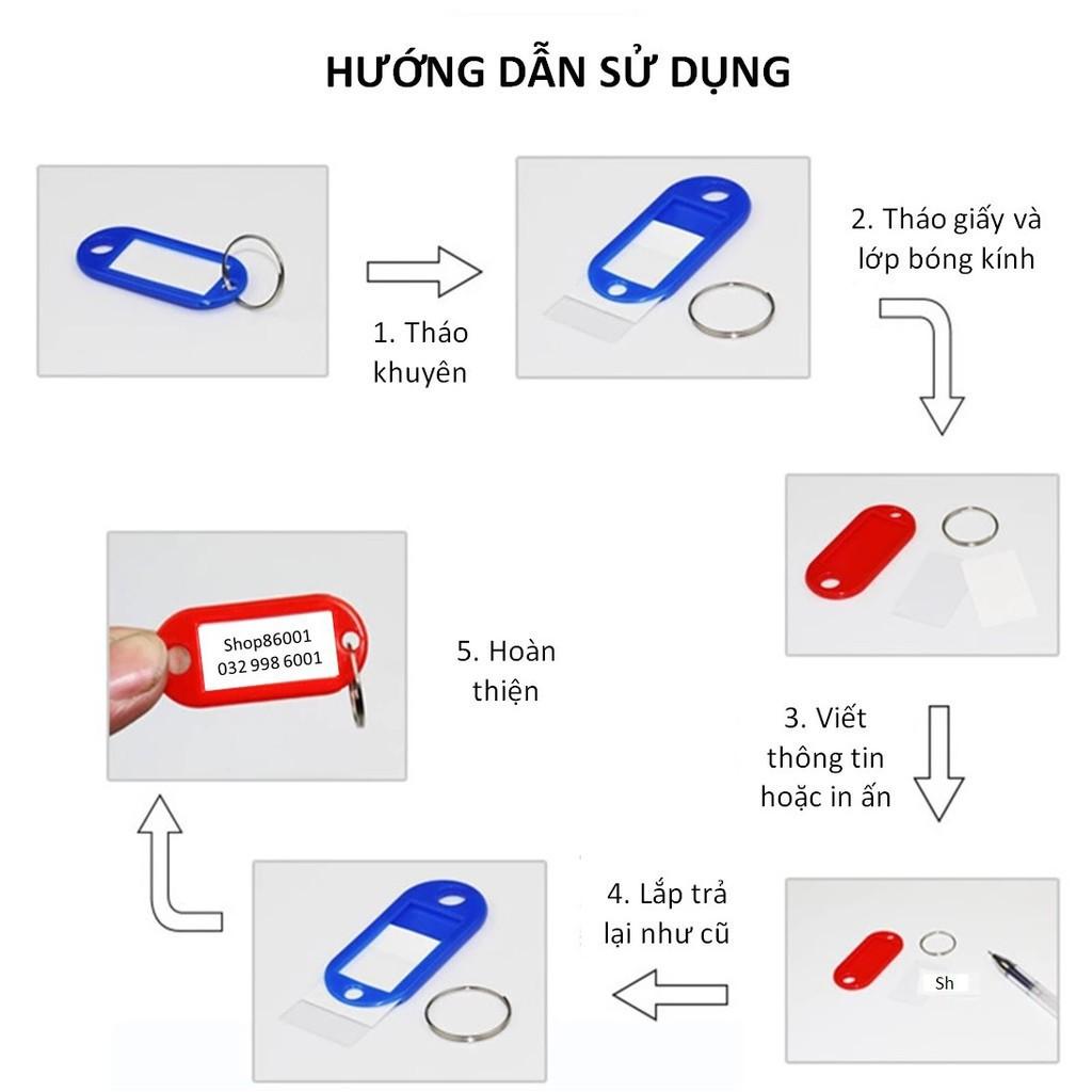 Thẻ ghi chú (name tag) ghi thông tin hành lý, đánh dấu chìa khóa