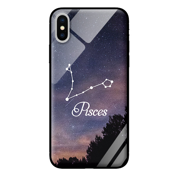 Ốp lưng kính cường lực cho iPhone X 12 cung hoàng đạo - Hàng chính hãng