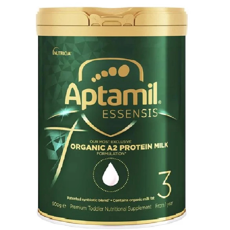 Aptamil Essensis Organic A2 Protein Milk 3 Premium Toddler Nutritional Supplement From 1 Year 900g Sữa Công Thức Hữu Cơ Cho Bé Trên 1 Tuổi - Thùng 3 Hộp