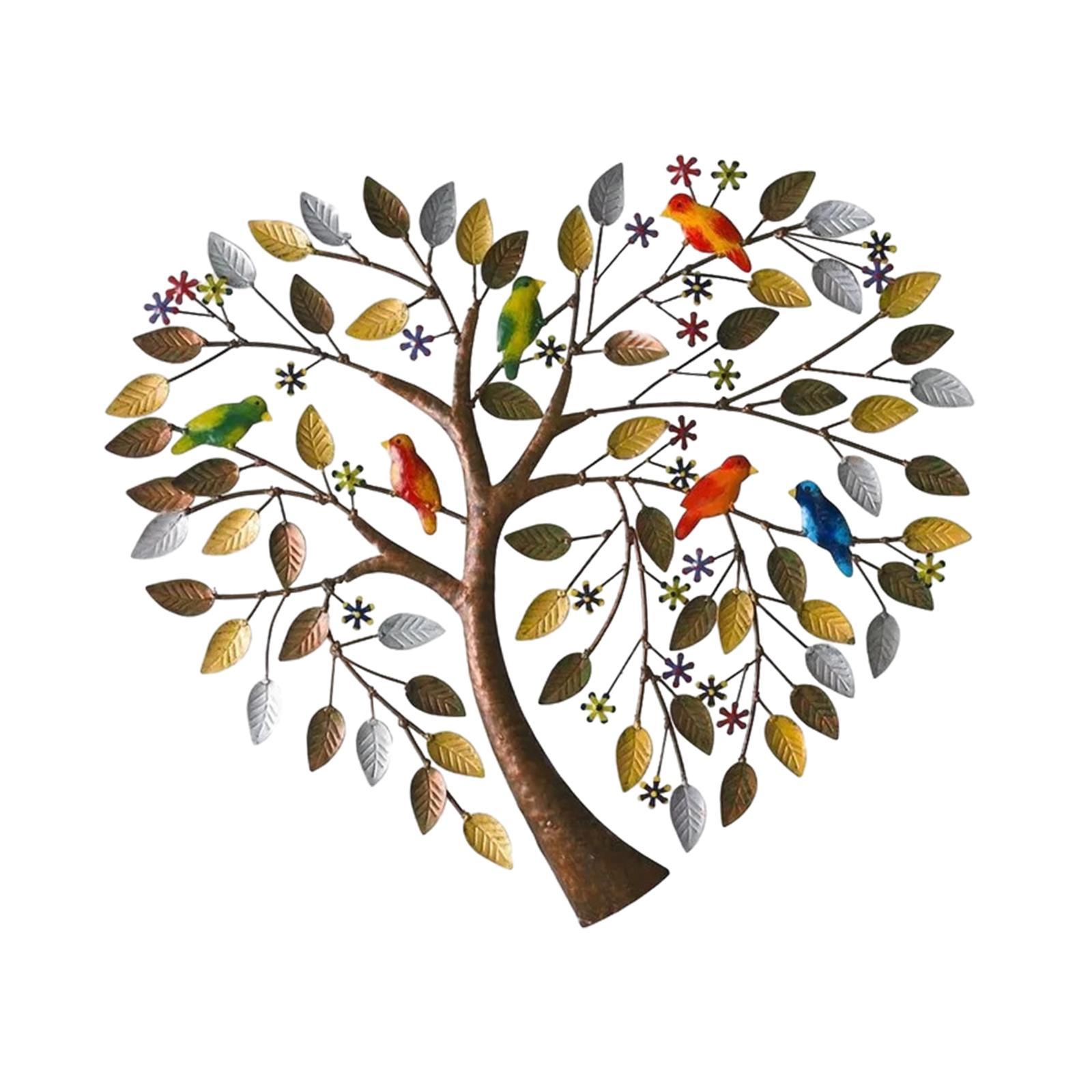 Metal Wall Metal Tree Wall Sculpture Iron Artwork Ornament Wall Metal Pendant for Party Room Decoration, Office, Home