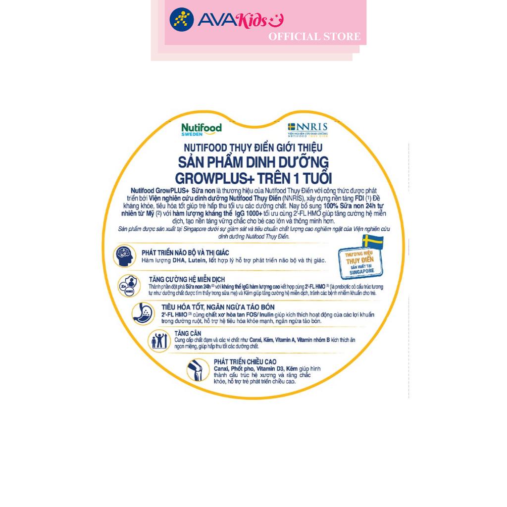 Sữa bột Nutifood GrowPLUS+ vàng 1+ (sữa non) hương vani 800g (từ 1 tuổi)