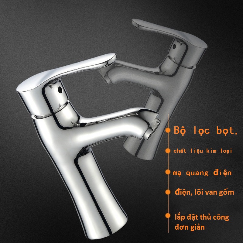Vòi lavabo nóng lạnh - tặng kèm nắp lọc bồn rửa