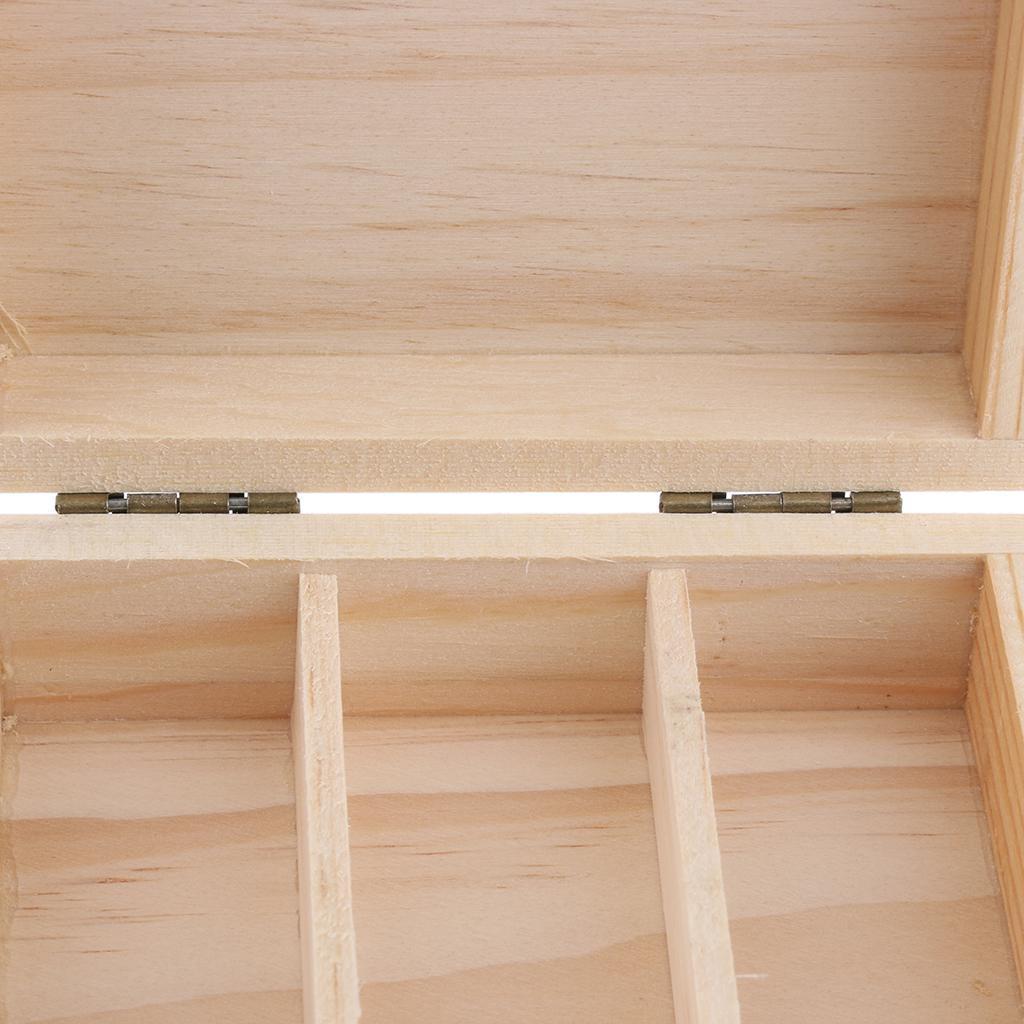 Handmade Natural Wood Essential Oils Aromatherapy Storage Box Display Carry Case Holder 3 Grids