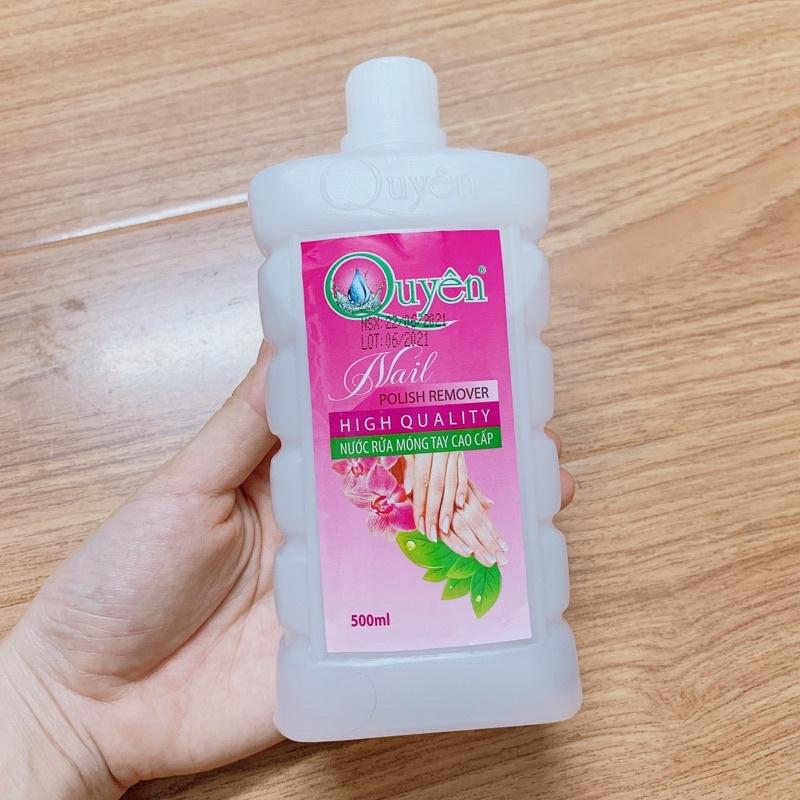 Nước rửa móng cao cấp Quyên, aceton 500ml