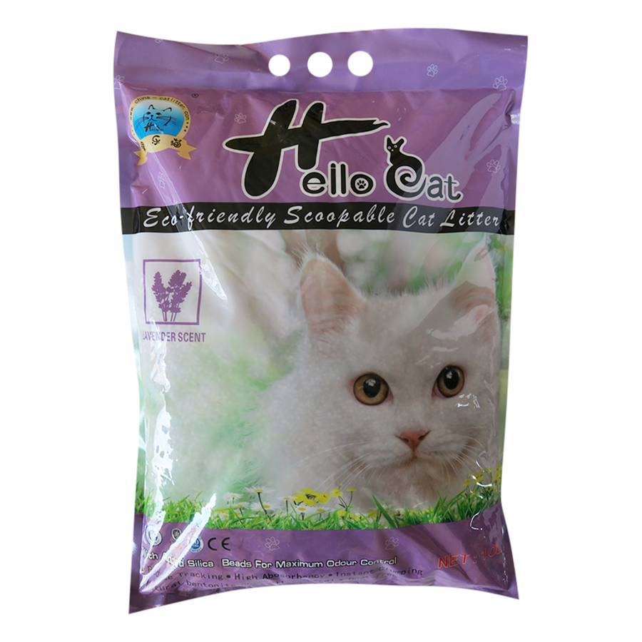 Cát Vệ Sinh Cho Mèo Hương Lavender - Hello Cat 10 Lít