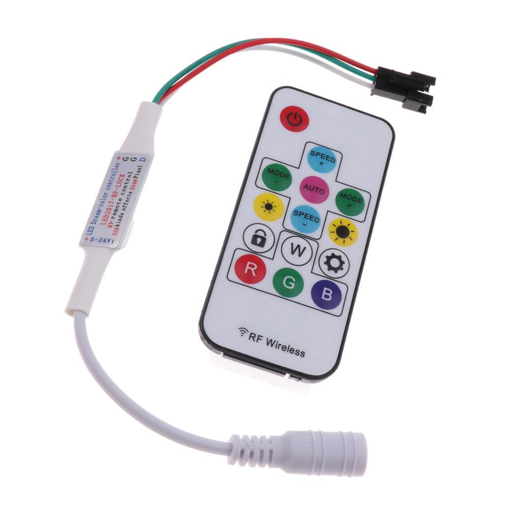 DC 5V to 24V RF Wireless Remote LED Controller Dimmer Mini Strip Light