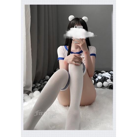 Bodysuit Học Sinh Nhật Bản Dễ Thuơng  FM7977 - Cosplay Nữ Sinh Dây Thắt Hông lả Lơi Sexy