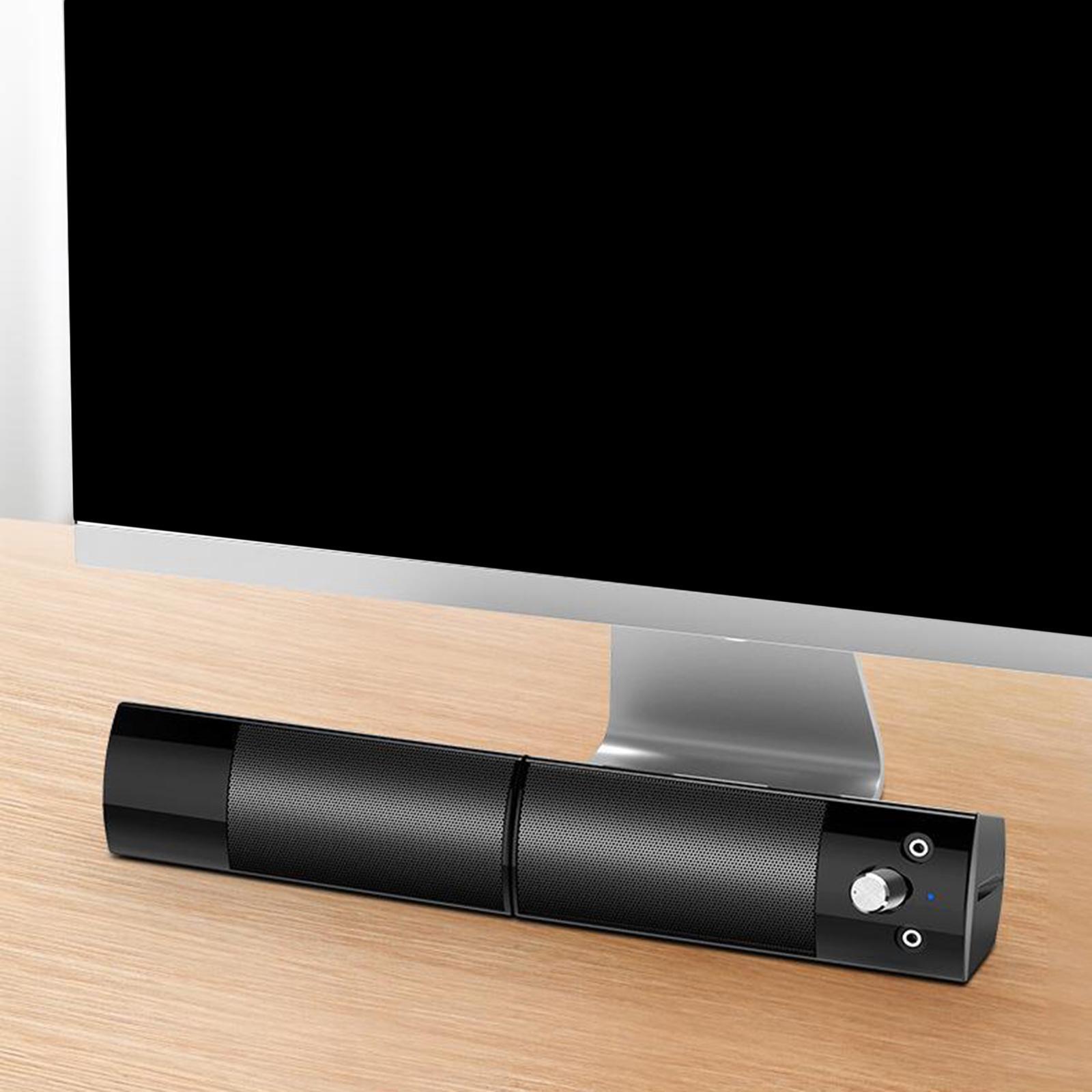 Computer Bluetooth Speaker Surround Sound Portable Table Subwoofer Black