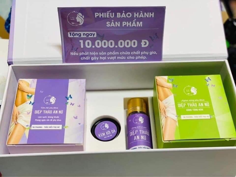 Diệp Thảo An Nữ TM PHARMA giúp làm sạch, kháng khuẩn phòng ngừa vấn đề phụ khoa