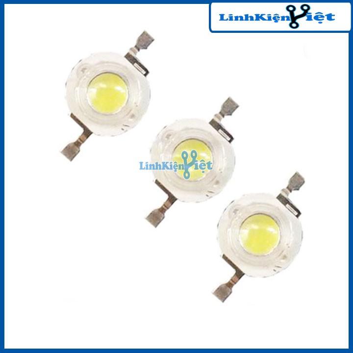 Bộ 3 Led Công Suất 1W Sáng Xanh Lá ( Tặng 3 Đế Tản Nhiệt - Chưa Hàn )