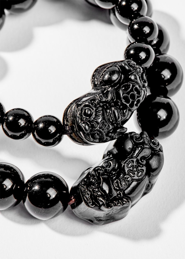Cặp Vòng Tay Phong Thủy Nam & Nữ Đá Obsidian (8mm, 12mm) mệnh Thủy, Mộc Ngọc Quý Gemstones
