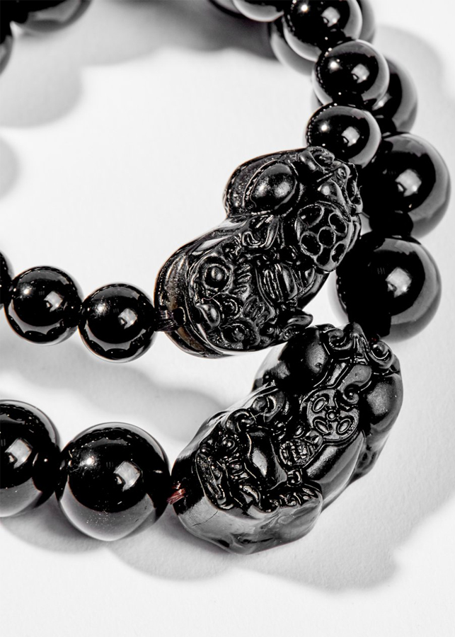 Cặp Vòng Tay Phong Thủy Nam & Nữ Đá Obsidian mệnh Thủy, Mộc Ngọc Quý Gemstones