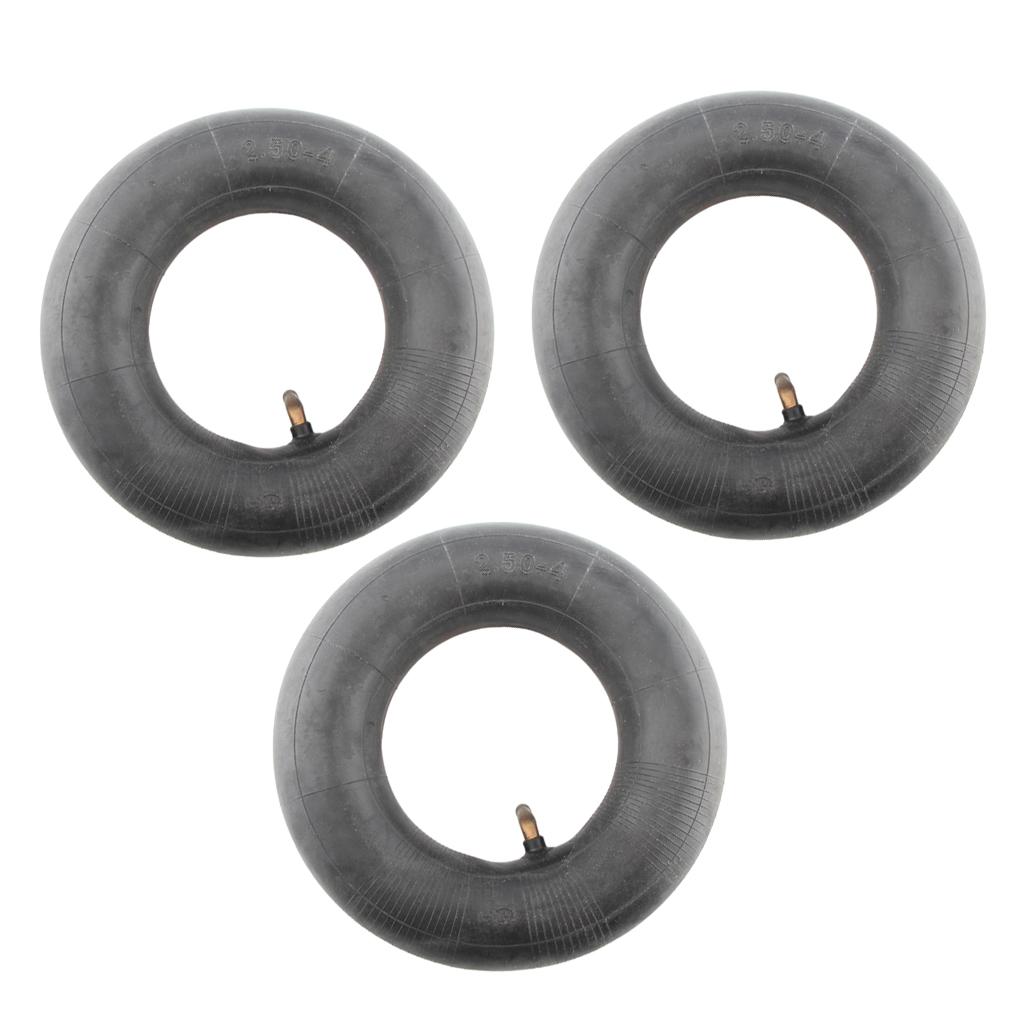 3 PIECES 2.50 X 4 INNER TUBE FOR FRONT/REAR TIRE STEM FOR 2.50-4 TUBE
