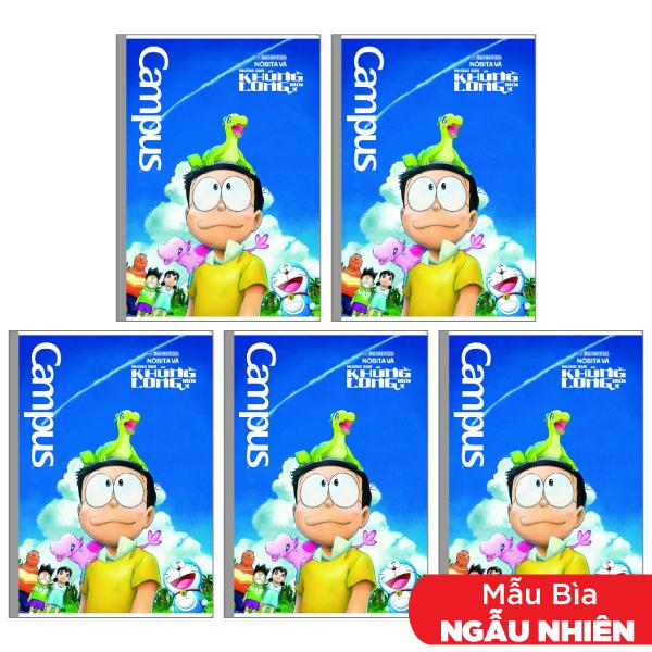 Combo 5 Tập Doraemon Nobita's New Dinosaur - 4 Ô Ly 48 Trang ĐL 120g/m2 - Campus NB-BDND48 (Mẫu Màu Giao Ngẫu Nhiên)