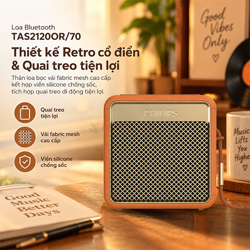 Loa Bluetooth Philips TAS2120OR/70 - Hàng chính hãng