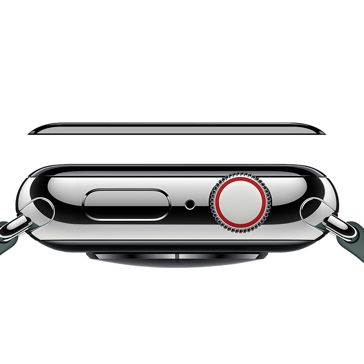 Bộ 2 miếng dán màn hình kính cường lực Full 3D dành cho Apple Watch Series 4/5/6/Se/S8 Ultra hiệu WIWU iVista Chống va đập, vát cạnh 2.5D, hạn chế vân tay - hàng nhập khẩu