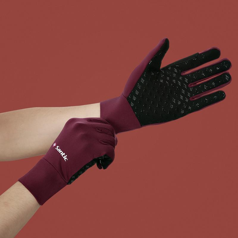 Santic Mùa Đông Nam Găng Tay Xe Đạp Nữ Full Ngón Gel Chống Trơn Trượt Giữ Ấm MTB Xe Đạp Đường Trường Găng Tay Hở Ngón Màn Hình Cảm Ứng Găng Tay Xe Đạp Color: W0P079H Size: XL