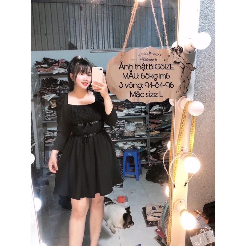 ĐẦM XẾP LI TAY PHỒNG BIGSIZE 55-90kg (có size, ẢNH THẬT