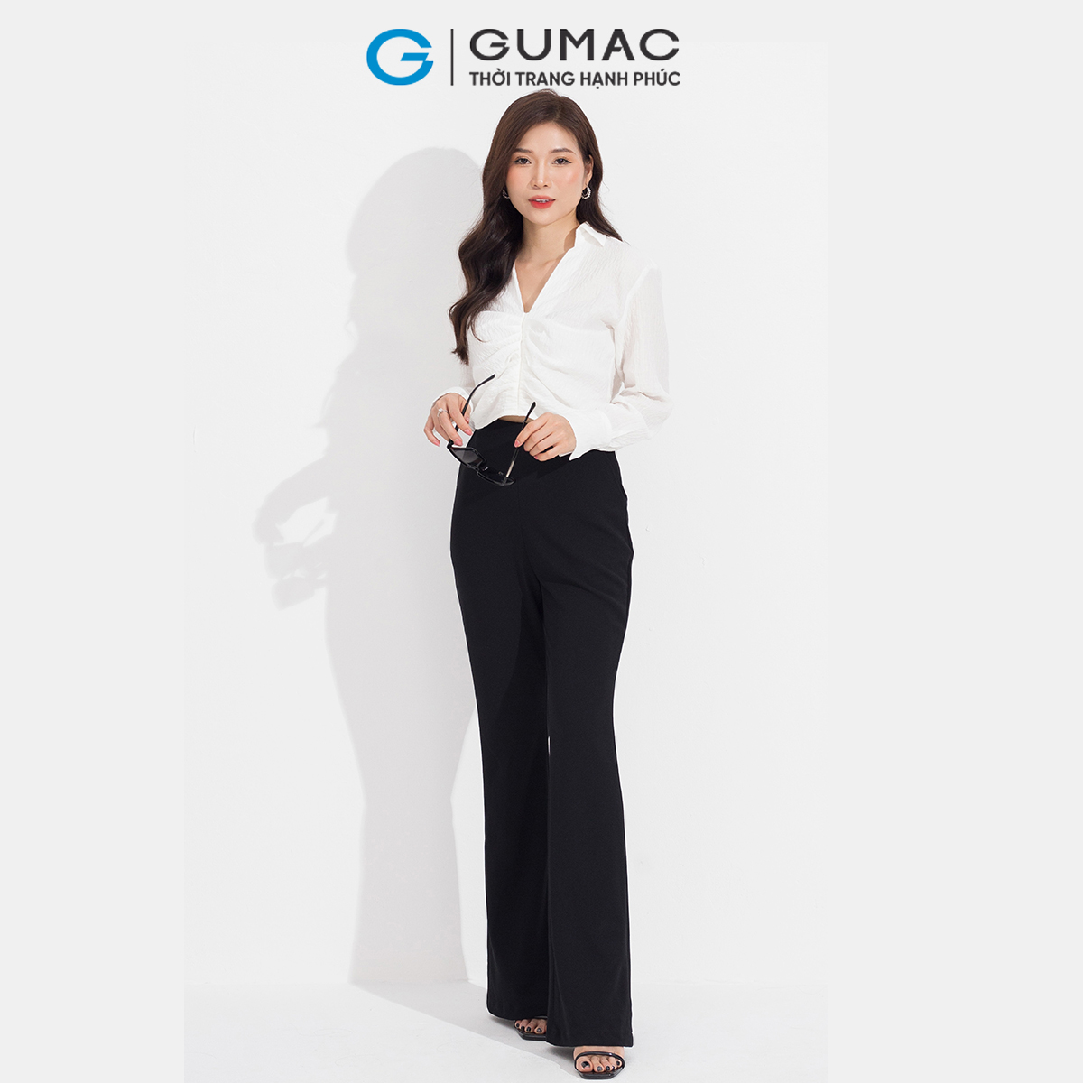 Quần ống loe lưng liền GUMAC QD05065