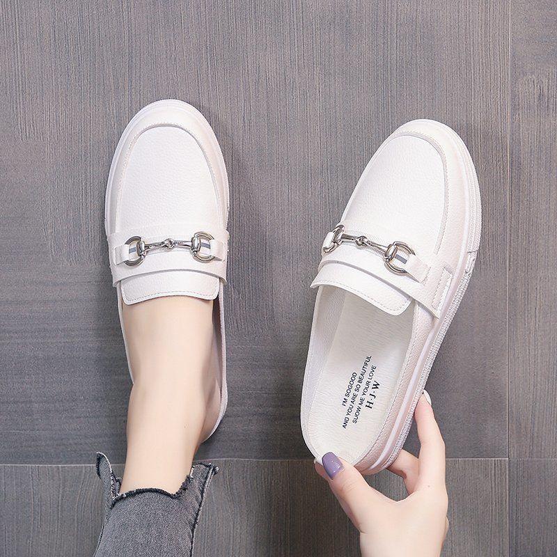 Giày lười đế bằng thời trang xuân hè mới dành cho nữ 2021