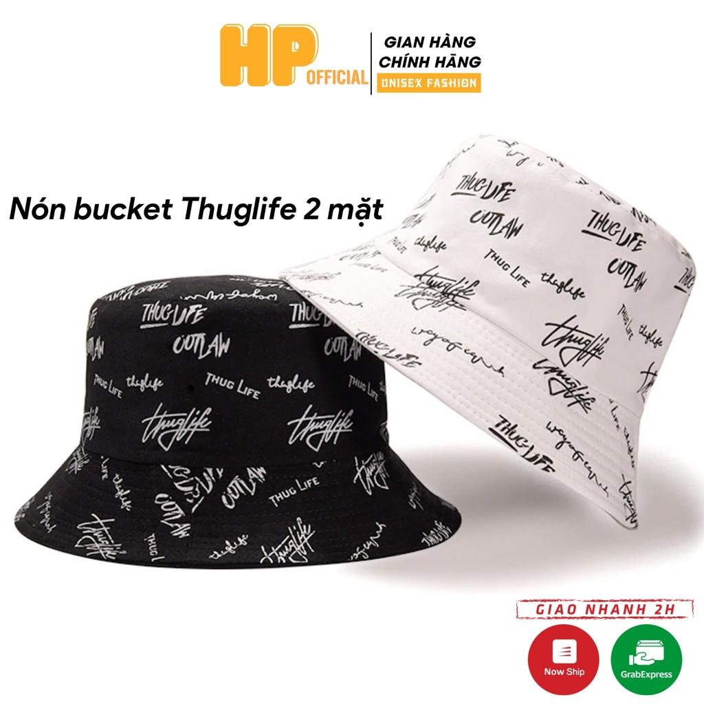 Mũ bucket 2 mặt Thuglife ️ Nón tai bèo vành tròn hoạ tiết nhiều màu sắc Ulzzang form unisex nam nữ