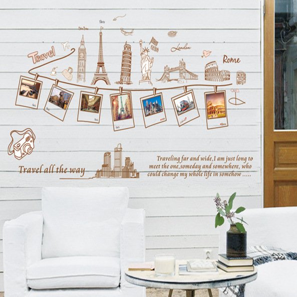 Decal dán tường du lịch thế giới độc đáo