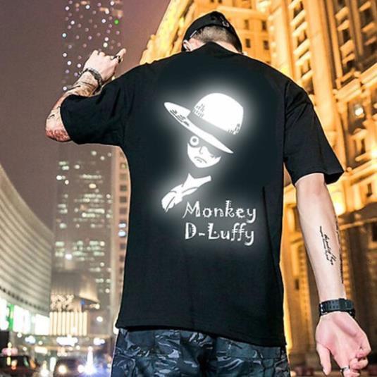 Áo Thun Phản Quang Nam Nữ In hình LUFFY , áo chất, đi đêm, đi phượt bao ngầu, nhìn đã mắt