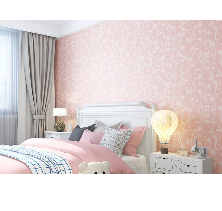 Combo 10 mét giấy dán tường, decal dán tường trang trí nhà cửa DÂY LEO HỒNG khổ 45cm