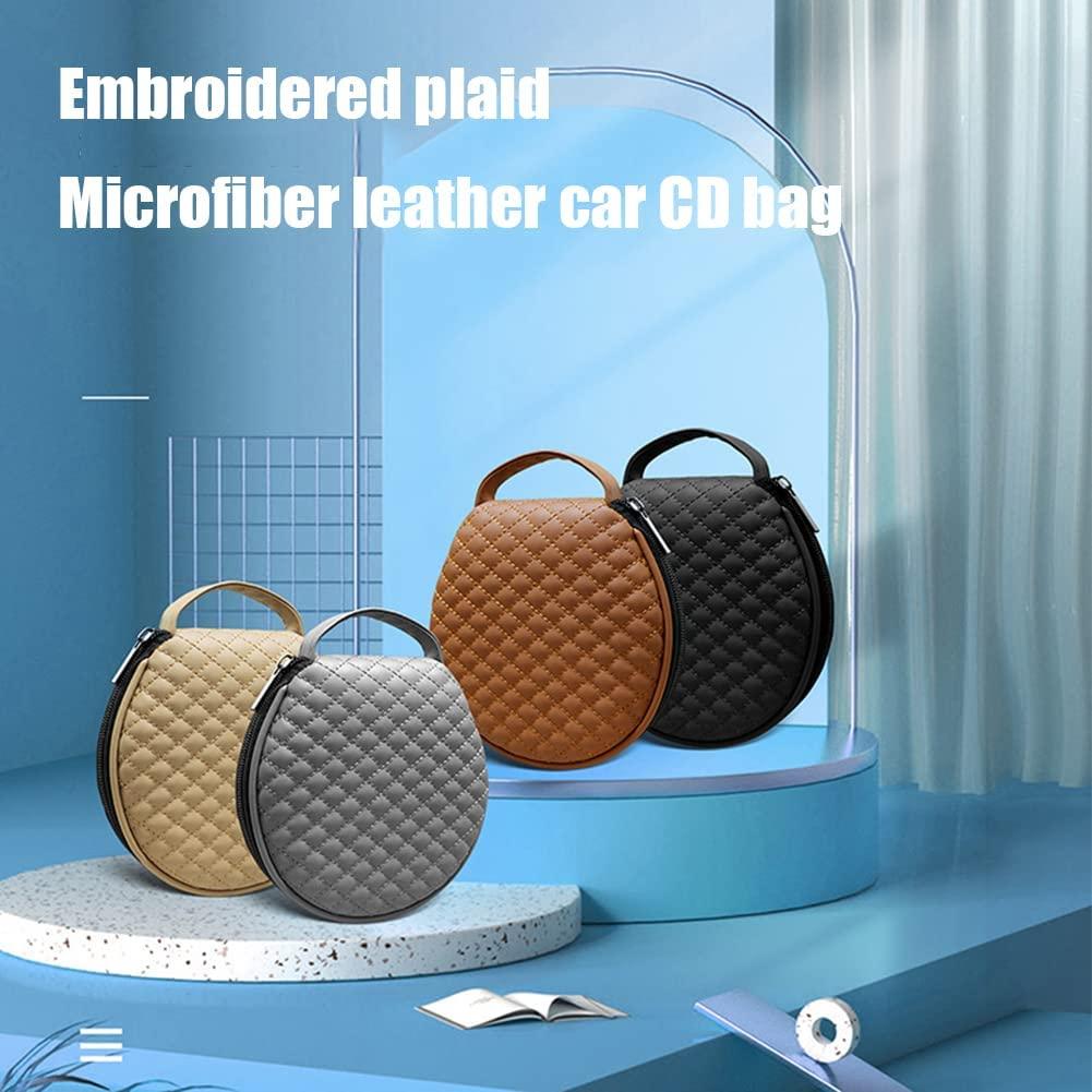 Vỏ CD di động, 20 công suất CD CD CD trong DVD DVD Túi lưu trữ DVD Túi xách DVD Túi DVD Túi DVD với khóa kéo cho Bàn nhà, màu đen