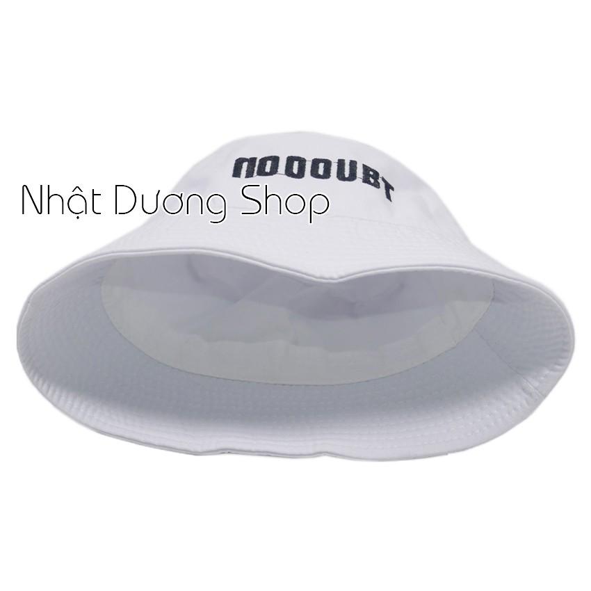 Nón vành cụp No Doubt cá tính - Trắng vải Cotton thoáng mát thích hợp cho ace