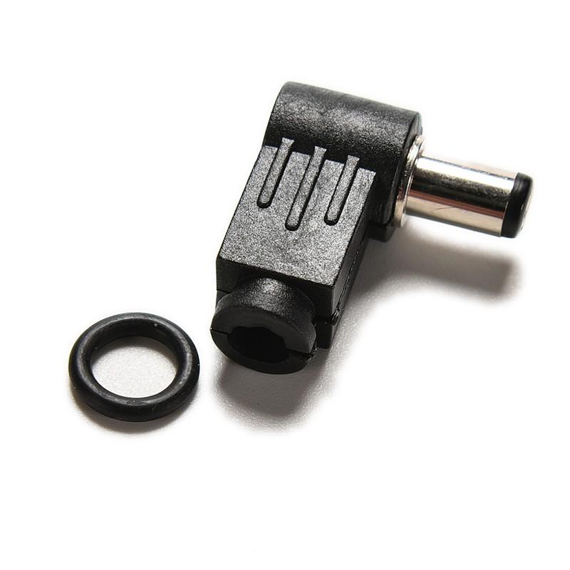 Đen 10 Chiếc 90 Độ Góc 2.1X5.5Mm 2.1Mm DC Cáp Nam Cắm Ổ Cắm Dây Hàn Đầu Kết Nối Adapter