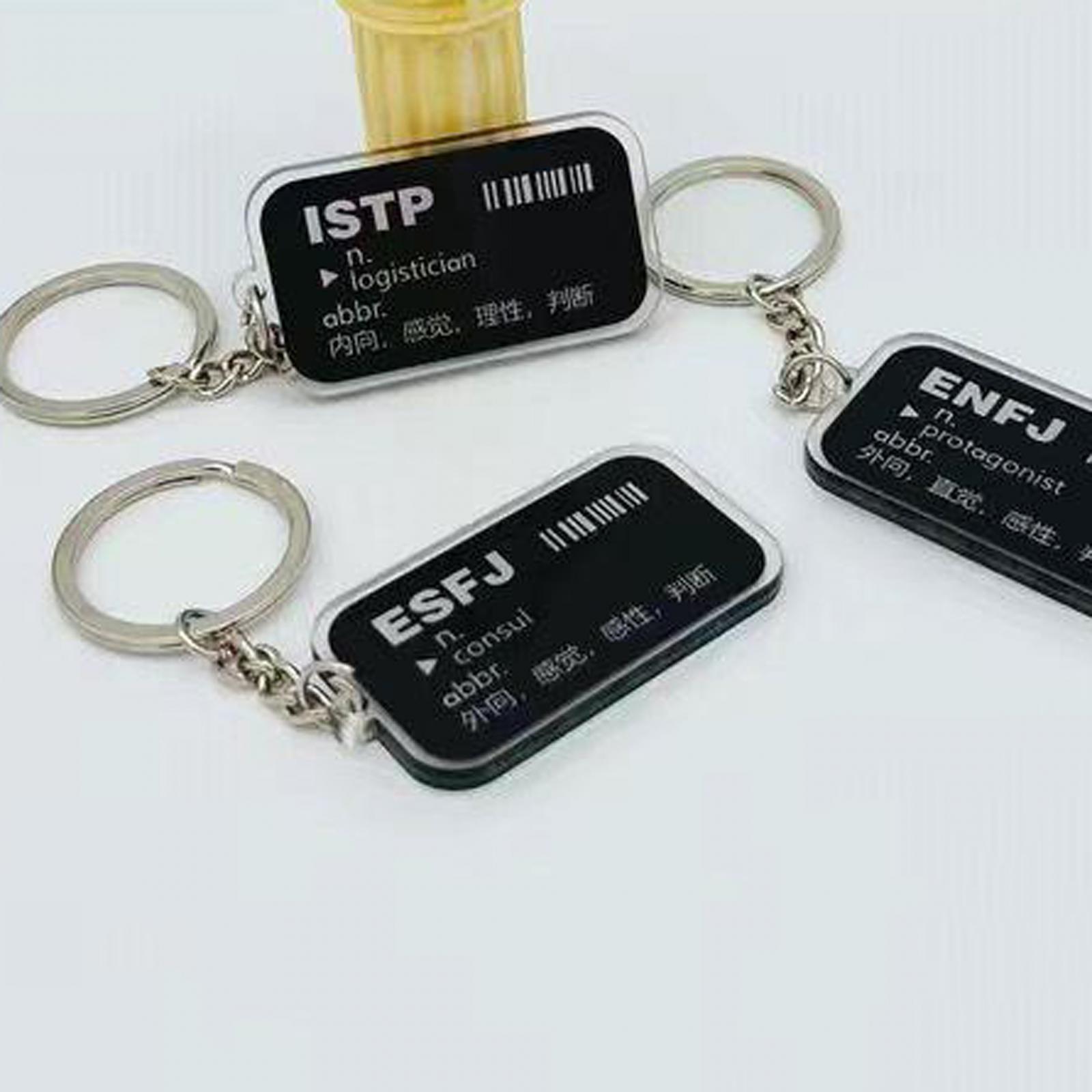 Keychain with Personality Words Pendant Hanging Pendant Acrylic Keychains Keyfob Car Keyring Key Chain Key Holder Ornament for Wallet Decor