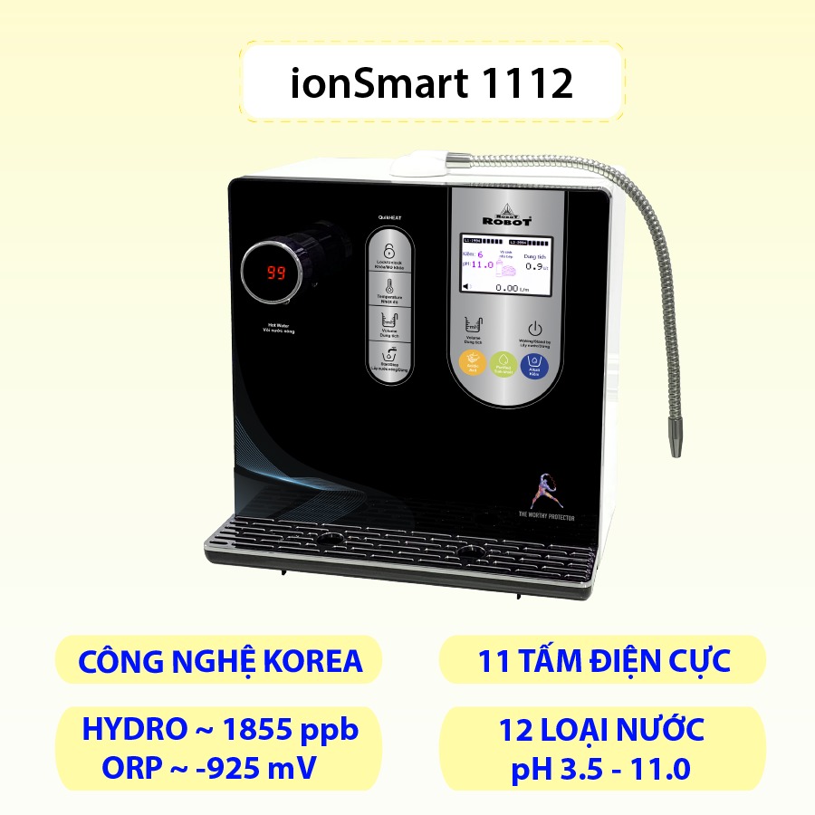 Máy Lọc Nước Điện Giải  ROBOT ionSmart 1112 - Nóng Thông Minh