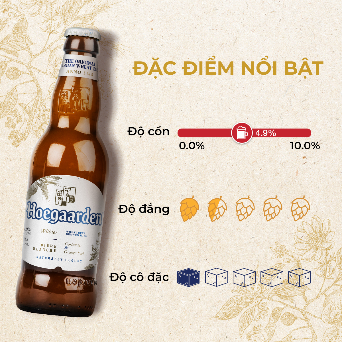 Thùng 24 Chai Bia Hoegaarden (330ml / Chai)