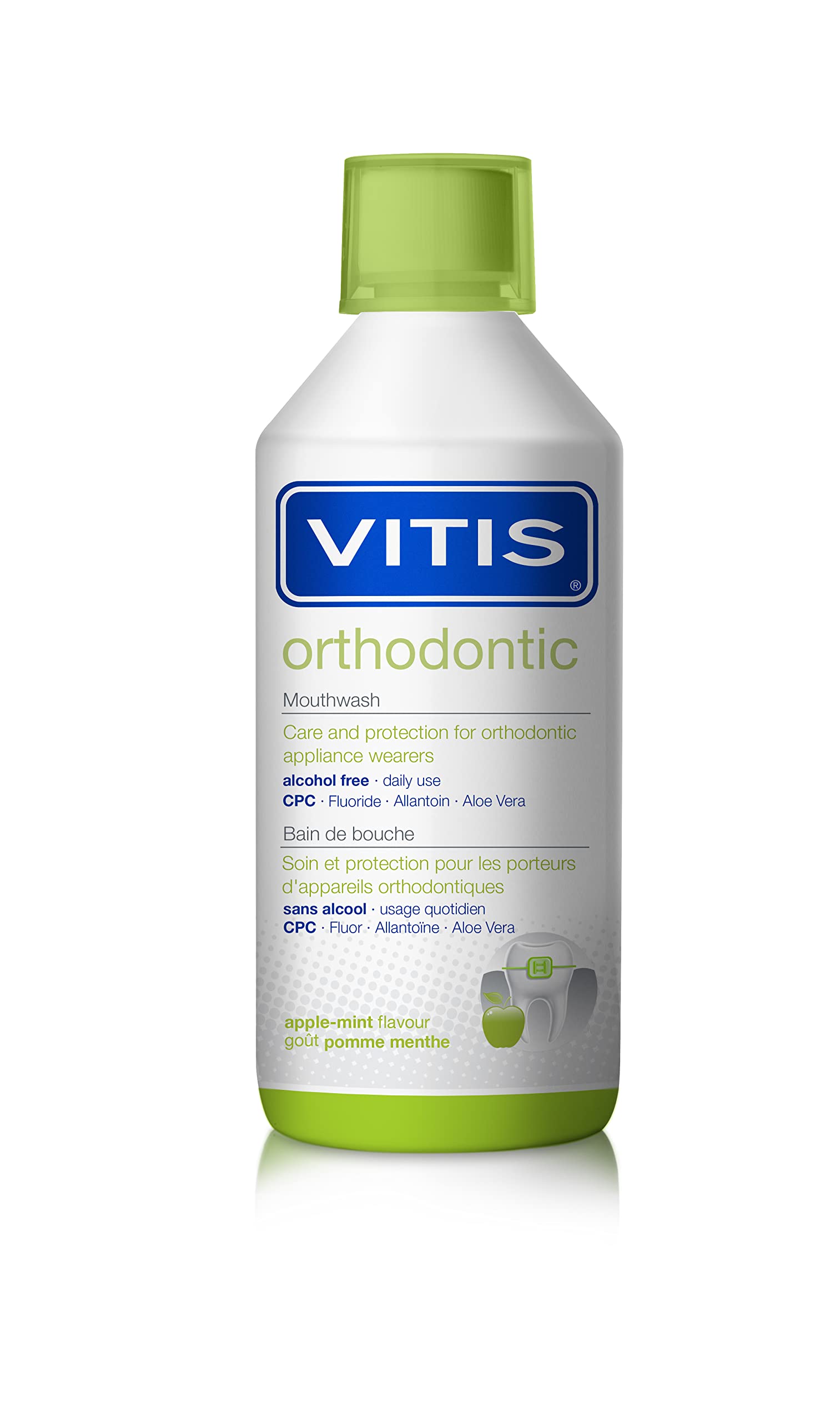 Nước súc miệng cho người mang khí cụ chỉnh nha Vitis Orthodontic 500ml