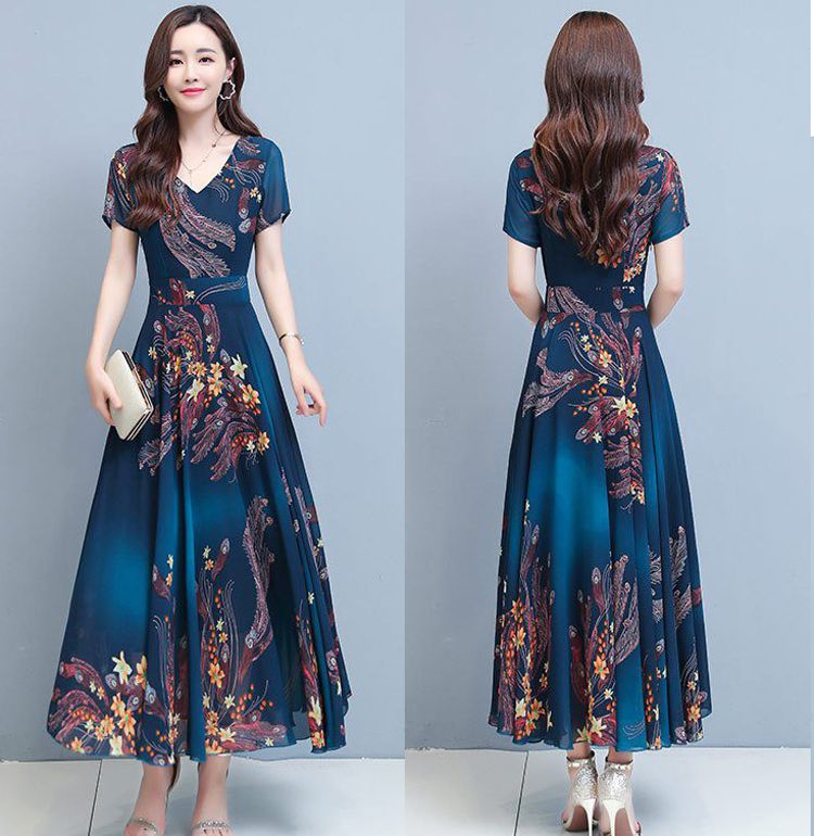 Đầm maxi họa tiết cao cấp