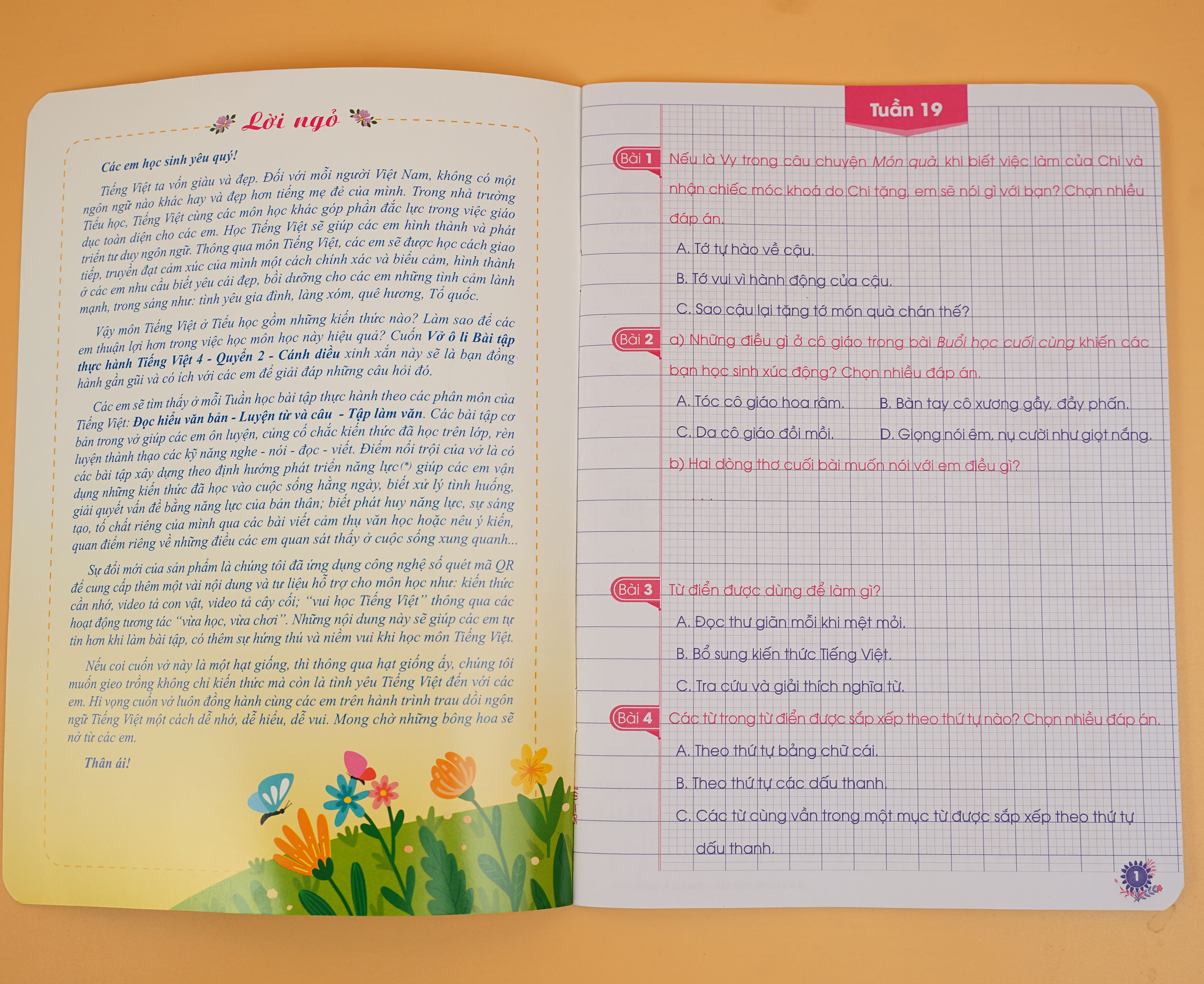 Sách - Bộ vở ô li Bài tập thực hành Tiếng Việt Cánh Diều lớp 4 -
