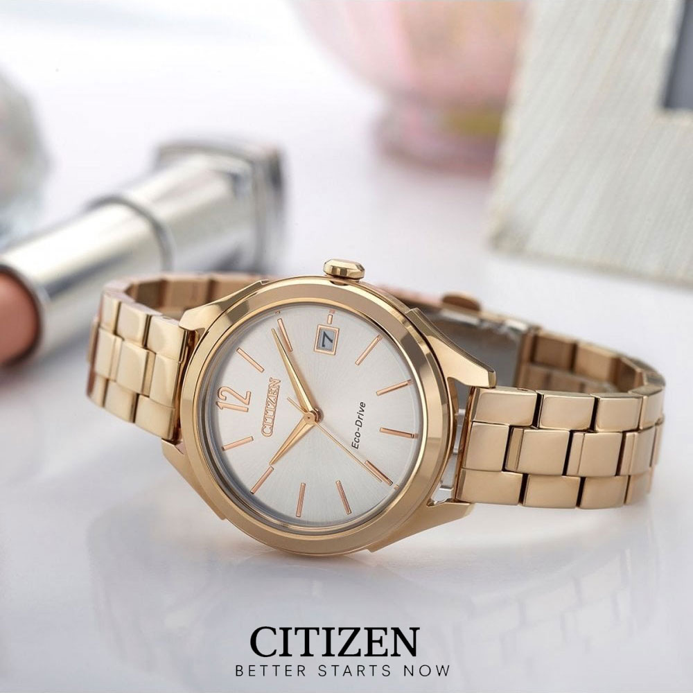 Đồng Hồ Nữ Citizen Dây Thép Không Gỉ FE6149-84A - Mặt Trắng