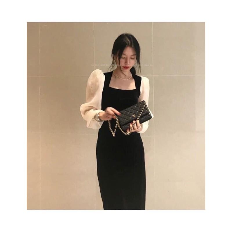 Váy tay bồng tiểu thư phong cách Hàn