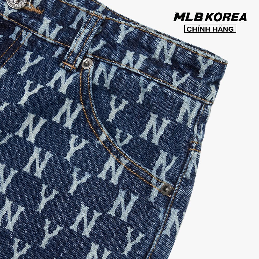 MLB - Quần shorts jeans nữ Classic Monogram 3FDPM0123