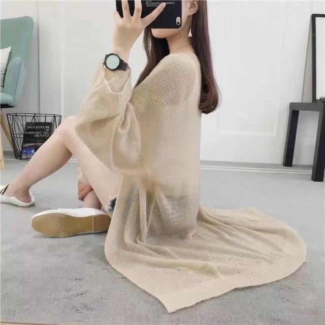 ÁO CADIGAN LEN MỎNG DÁNG DÀI