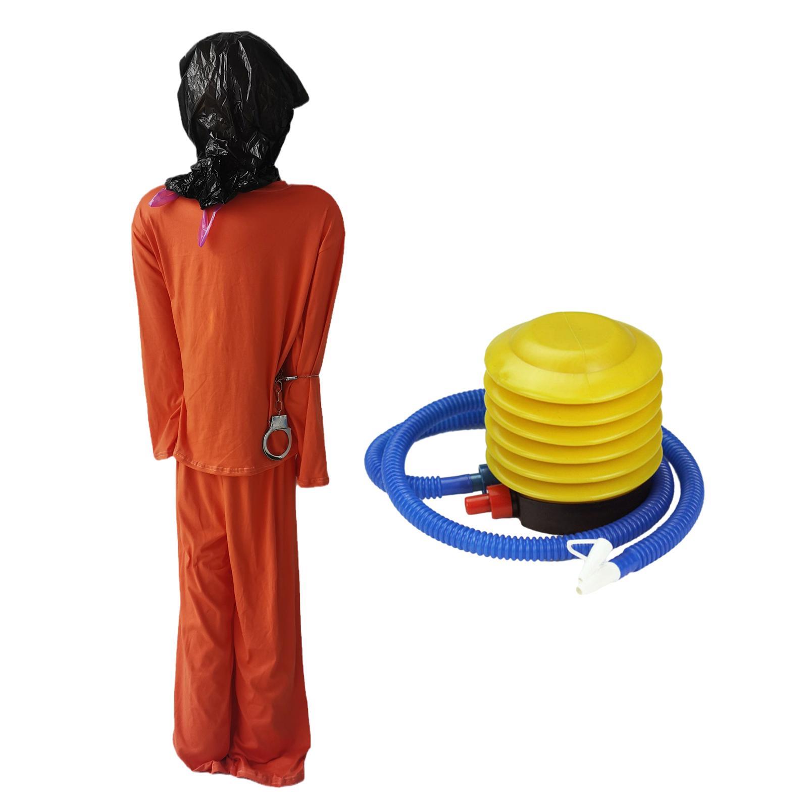 Halloween Scary Prison Uniform Prisoner Costumes for Cosplay Graveyard Scene