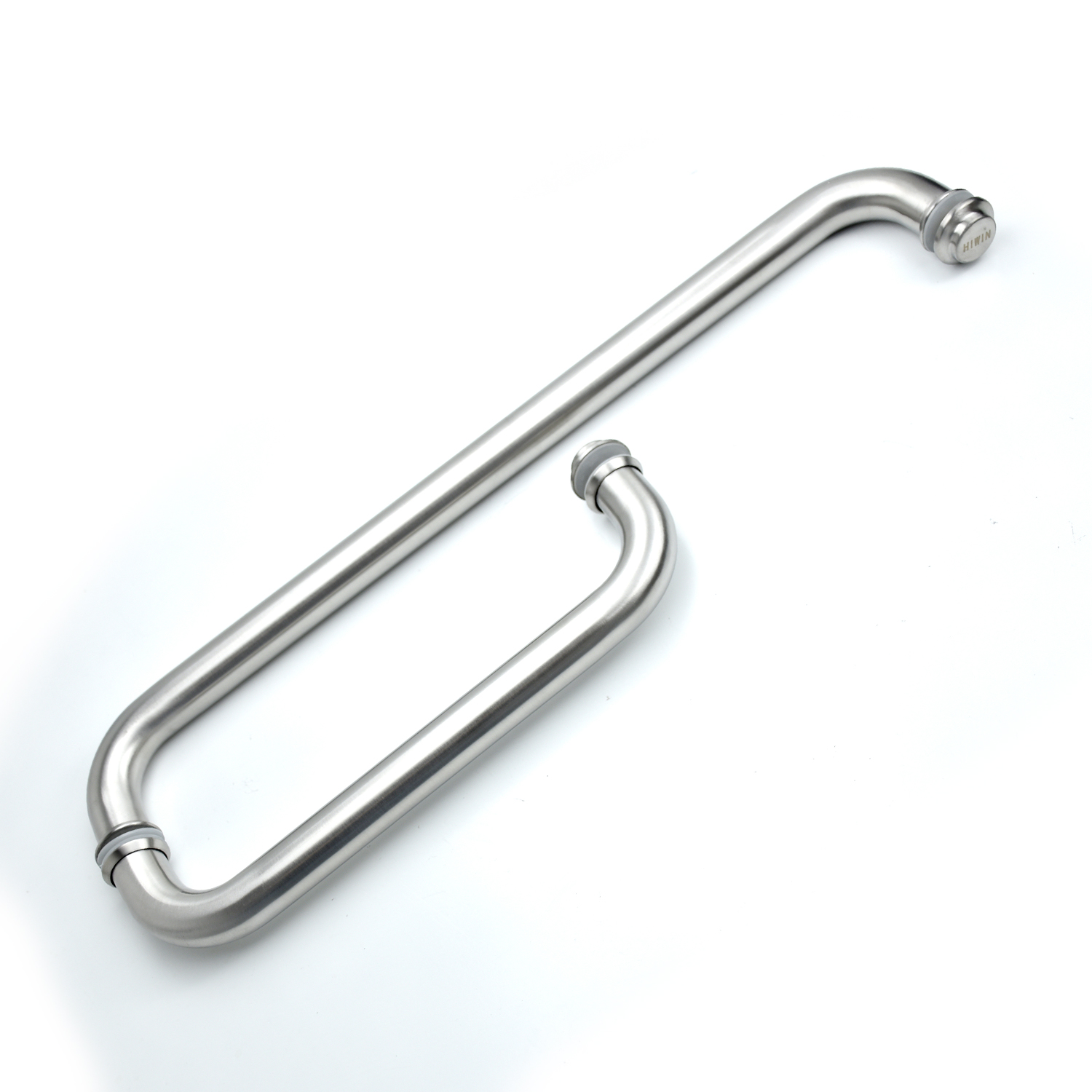 Tay nắm cửa vách tắm kính bo tròn inox 304 chống gỉ mặt mờ Hiwin HD-600