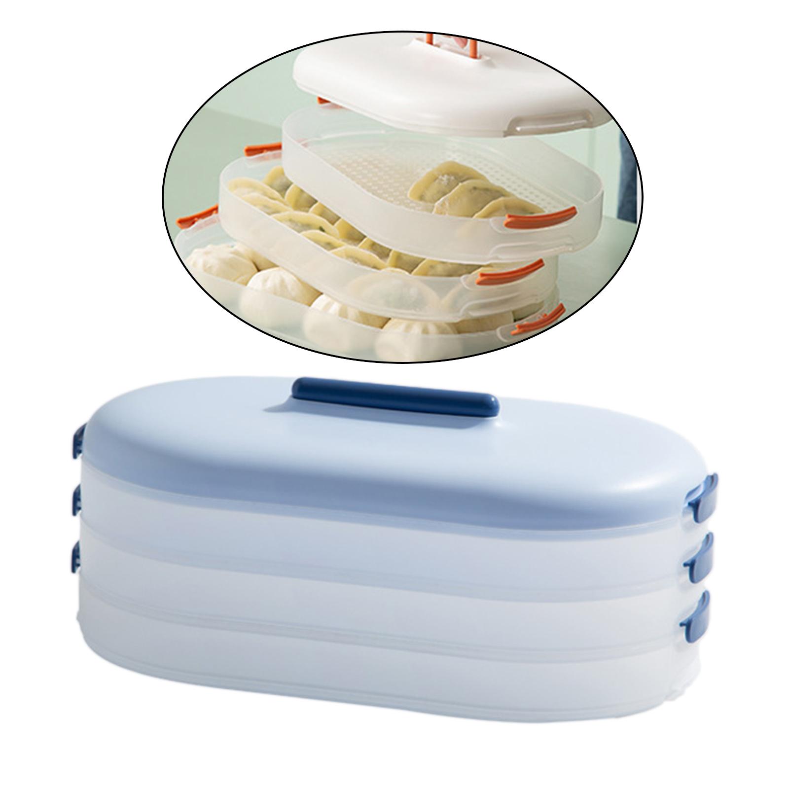 Fridge Food Storage Container Organizer Bins Dumpling Egg Keeper Holder Box